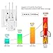 GALAWAY Upgraded AC1200 Dual Band WiFi Range Extender Wireless Repeater Internet Signal Booster with 4 High Power External Antennas 2 Ethernet Ports for Whole Home WiFi Coverage