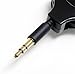 WOVTE 2.5 Feet Auxiliary Retractable 3.5mm Male to Male Stereo Audio AUX Extension Cable Cord with Gold-Plated Connectors for iPhone Samsung MP3 Player Black Pack of 3