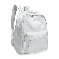 Zicac Unisex DIY Canvas Backpack Daypack Satchel Backpack(Natural White)