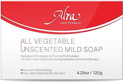Alra - All Vegetable Unscented Mild Soap - Cleanses Skin During and Post Cancer Chemotherapy and Radiation Treatment - Soothing for Eczema, Psoriasis, Dermatitis - Natural & Fragrance Free (Red2)