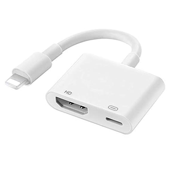 Hoidokly Lighting to HDMI Adapter 1080P HD Digital AV Adapter für Phone XS/XS Max/X/Phone 8/8 Plus/ 7/7 Plus/ 6/ 6s Plus/ 5s/