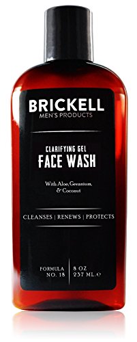 Brickell Mens Clarifying Gel Face Wash for Men  Natural & Organic Facial Cleanser  8 oz