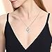 Esberry✦Mother's Day Gifts✦18K Gold Plated 925 Sterling Silver Necklace Pendant 5A Cubic Zirconia CZ Love Heart Shape Pendant with Necklaces for Women (Lettering)