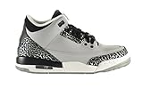 Air Jordan 3 Retro BG Big Kids Shoes Wolf Grey/Metallic Silver-Black-White 398614-004