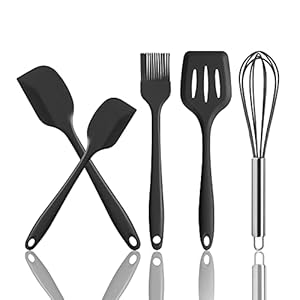 Kitchen Utensil Set - [5PCS] Silicone Cooking Utensils - Nonstick Kitchen Utensils with Spatula - Kitchen Gadgets…