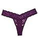 Le Ange Intimates Women 6 Pack Solid Color Lace Thong Panties Underwear