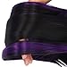 SEIKEA Clip in Ponytail Extension Wrap Around Long Straight Hair Extension 28 Inch Synthetic Hairpiece - Black (Dark Purple Highlight)