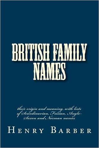 British Family Names Their Origin And Meaning With Lists Of Scandinavian Frisian Anglo Saxon And Norman Names Barber Henry Amazon De Bucher