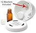 Aennon Essential Oil Bottles – 10 ml. Amber Glass Empty Bottle Set, for The Aroma Nebulizing Diffuser (4-Pack) + 12 Extra Washers Included