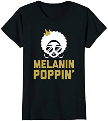 Womens Melanin Poppin' Shirt / Melanin T-Shirt Queen Skin Color Small Black