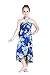Girl Hawaiian Butterfly Dress in Hibiscus Blue
