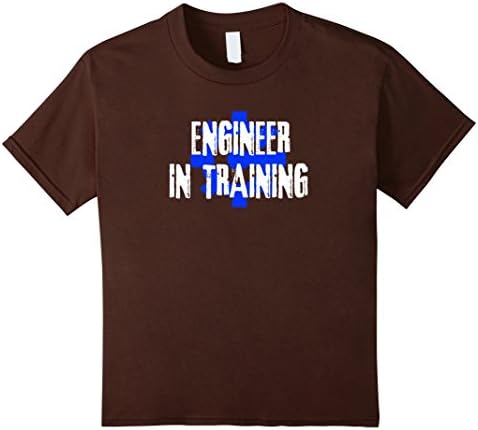 Kids Engineer in Training T-shirt 10 Brown