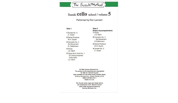 Suzuki Cello School, Vol 5: Cello Part, Book & CD free