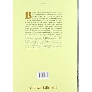 Diccionario Harvard de música / The Harvard Dictionary of Music (Alianza Diccionarios) (Spanish Edition)