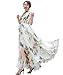 MedeShe Women's Summer Floral Long Beach Maxi Dress Lightweight Sundress (Large)