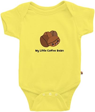 TeezBee Baby's Little Coffee Bean Onesie/Romper (12-18 Months (L), Baby Yellow)