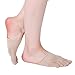 Fimage Women's Soft No-show Silk Five Toe Heelless Half Boat Socks Nude Onesize