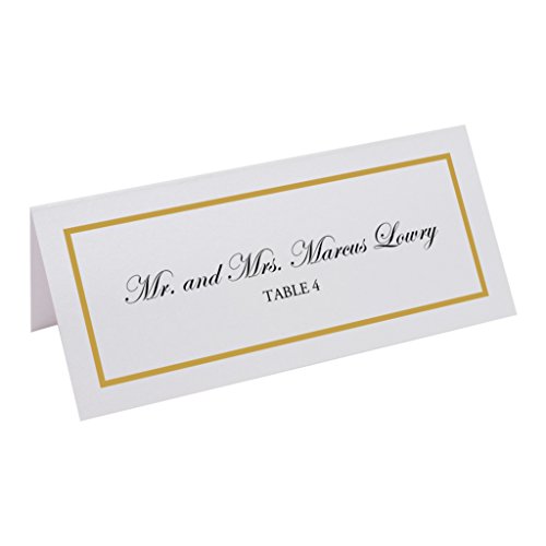 Documents and Designs Single Line Border Easy Print Place Cards, Gold, Set of 150 (25 Sheets) - Thumbnail 5