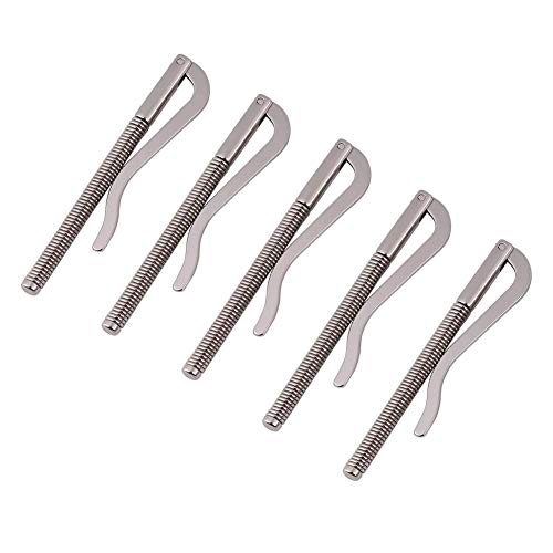 Estink Metal Bifold Money Clip Bar, 75mm, 5 Pieces, Wallet Spring Clamp Replacement Parts