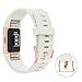 Wearlizer Compatible with Charge 2 Bands Accessories Silicone Strap Replacement Charge 2 Special Edition Lavender Rose Gold Buckle White
