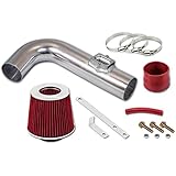 Red Short Ram Air INTAKE System + DRY AIR FILTER Kit CHEVROLET Compatible with 11-15 Cruze 1.4L Turbo / 12-15 Sonic 1.4L Turbo