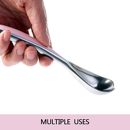 MYL Ice Cream Scoop,Comfortable Easy Grip Ergonomic Handle,Scooper Professional Kitchen Tool For Cookie Dough,Ice Cream,Pies,Dishwasher Safe (Pink)
