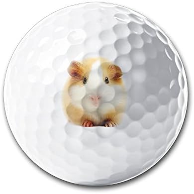 Funny Cute Hamster White Elastic Golf Balls Practice Golf Balls Golf Training Aid Balls