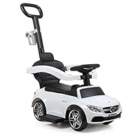 neotheroad Mercedes Benz Kids Ride-on Toy Foot-to-Floor Play Pushing Car White