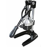 Commercial Manual Lever Press Citrus Juicer Heavy Cast Iron Steel Base and Stainless Steel Bowl (BLACK/GRAY)