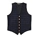 Zicac Men's Unique Advanced Custom Vest Skinny Wedding Dress Waistcoat (M,Blue)