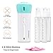 Cosmetic Container 4in1 Refillable Travel Lotion Bottles Set Reusable Cosmetic Dispenser for Travel and Camping with Compressed Travel Towel from ColorCoral