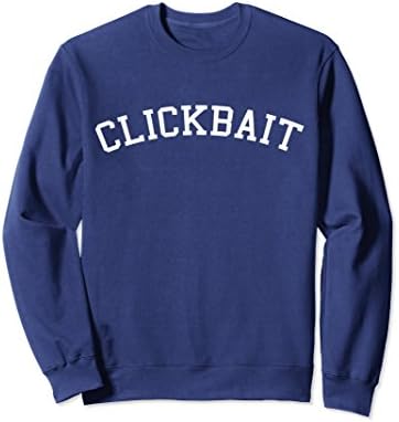Unisex Clickbait Internet Creator Crewneck Sweatshirt Medium Navy
