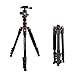 BONFOTO B690A Portable Travel Tripod lightweight with 1/4” Quick Release Plate, 360° Ball Head And Bubble Level For Canon Nikon Sony DSLR Camera