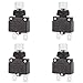 DIYhz 3Amp Circuit Breakers Thermal Overload Switch Protector 88 Series Manual Push Button Reset with Quick Connect Terminals and Waterproof Button Cap 32VDC or 125/250VAC 4PCS