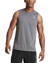 Mission Men's VaporActive Alpha Sleeveless Athletic Fit T-Shirt, Iron Gate, Large