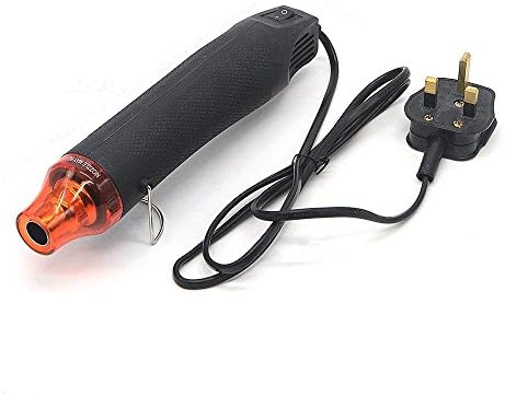ApoGo Heat Tool, 300w Handheld Mini DIY Electric Nozzles Tool Hot Air Gin with UK Plug for Embossing, Drying Paint, Fixed Shaped, Clay, Shrinking (Black)