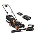 WORX WG958 14-inch 40V (4.0AH) WG779 Cordless Lawn Mower and WG547.9 Power Share Cordless Turbine Blower