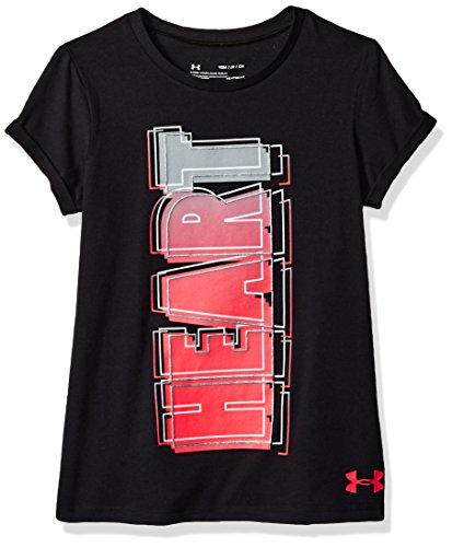 Under Armour Camiseta de manga corta con corazón para niñas