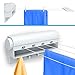 Gideon Indoor 4-Line Retractable Clothesline – Clothes Dryer with 4 Bonus Hanging Hooks - Instantly Adds 40 Feet of Drying Space – Includes 10 Free Clothespins