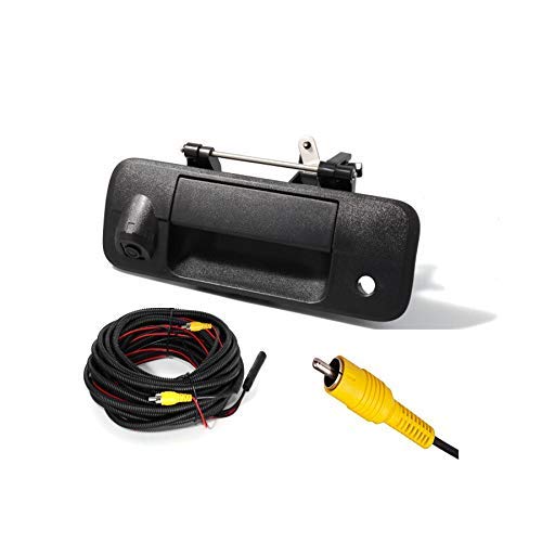 RedWolf Tailgate Handle W/Reverse Backup Camera For Toyota Tundra 2007-2014 Trucks RearView Aftermarket Parking Camera Back Safety RCA Connector Wide Angle Vision