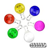 PGXT Pet Cat Dog Collar Light, Safety LED Lights for Dog Collar Waterproof, Upgraded Dog Night Walking Lights with 4 Flashing Modes 6 Extra Batteries - 6 Pack