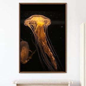 signwin Framed Canvas Wall Art Jellyfish Bedroom Colorful...