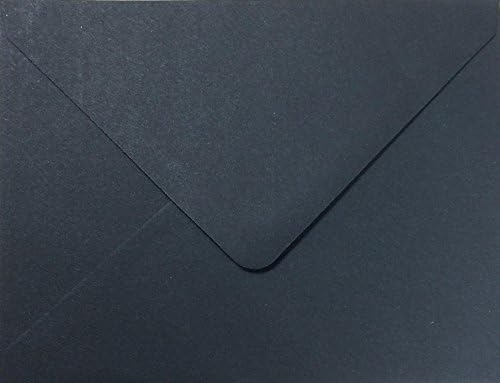 Midnight Black A6 Size Euro Flip Envelope 50 Pcs Invitation, by Secret Life 4 3/4" x 6 1/2" Inches …