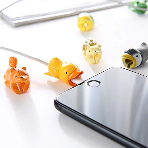 CKANDAY 12 Pcs Cute Animal Cable Bites Protector Saver Chompers Chewers Buddies Protection for Cellphone Phone Accessories Charger Cord USB Charging Cable
