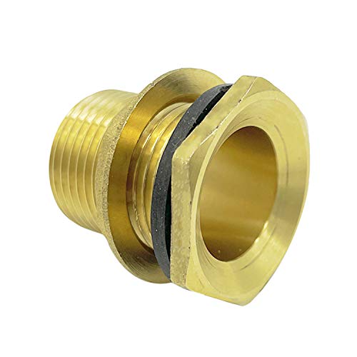 Metaland 3/4" Male Brass Water Tank Connector Bulkhead Tank Fitting for