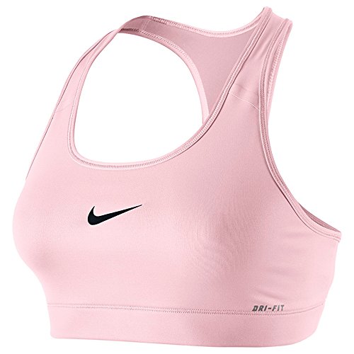 NIKE Women's Victory Compression Sports Bra, Prism Pink/Black, X-Small