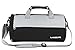MIER Barrel Travel Sports Bag Small Gym Bag with Shoes Compartment 16inches(Black)