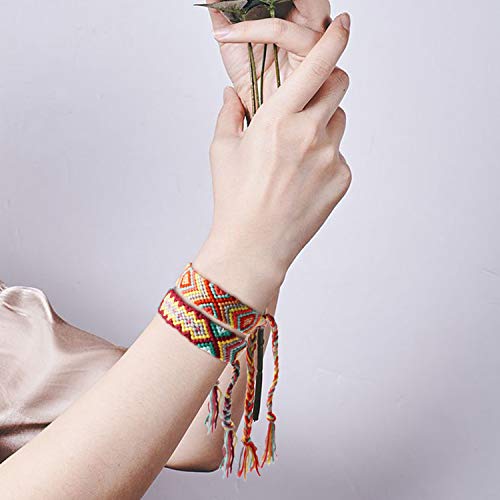 image for SYOSIN-HL SYOSIN Nepal Woven Friendship Bracelets, Colored Braided Bra