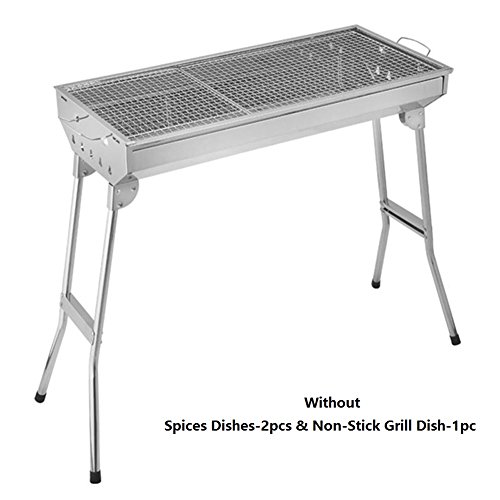 Party Griller 29” Stainless Steel Charcoal Grill Portable BBQ Grill