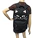 Black Kitty Cat Canvas Backpack